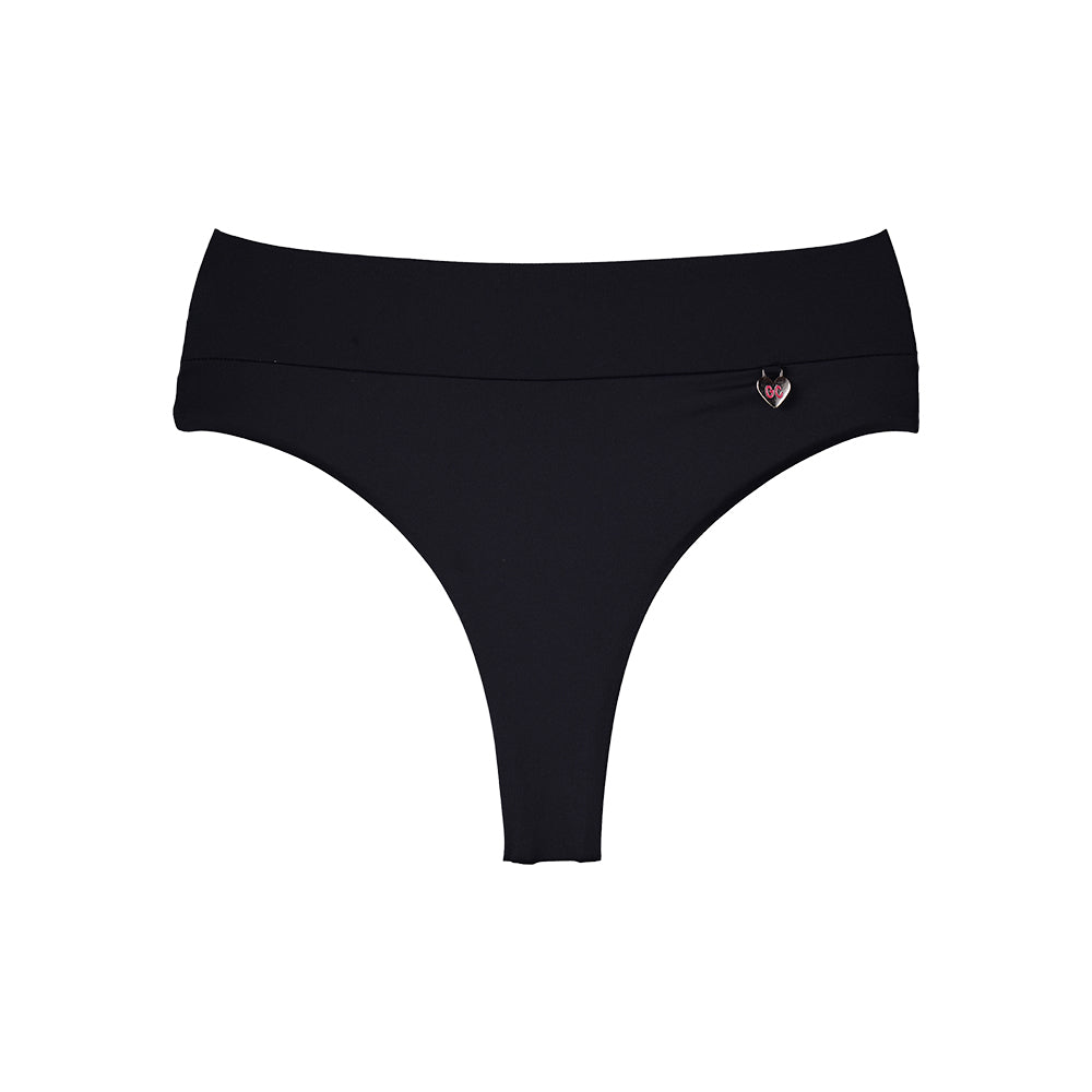 High Waisted Afra Black Bottom
