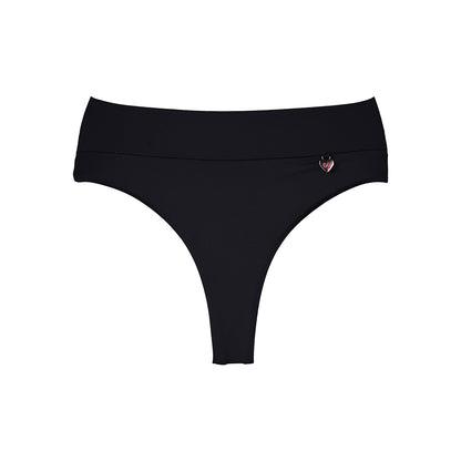High Waisted Afra Black Bottom