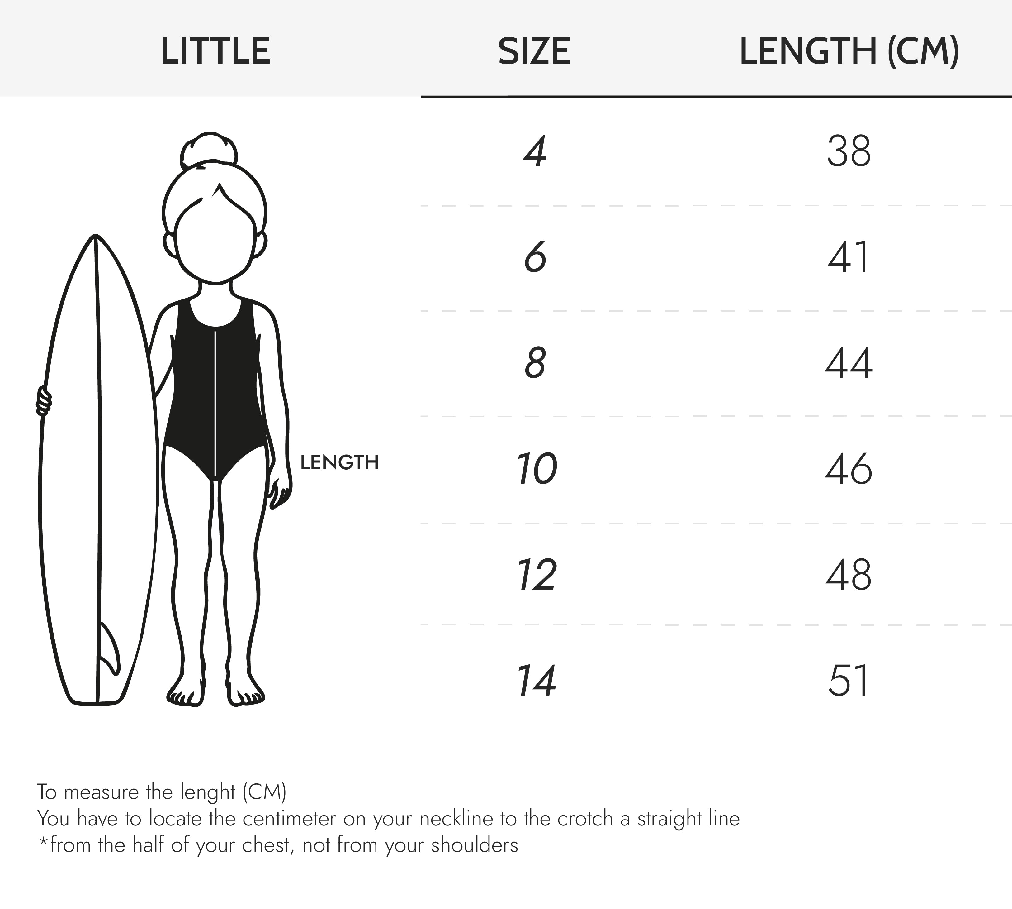 Little Guadalupe Size Guide
